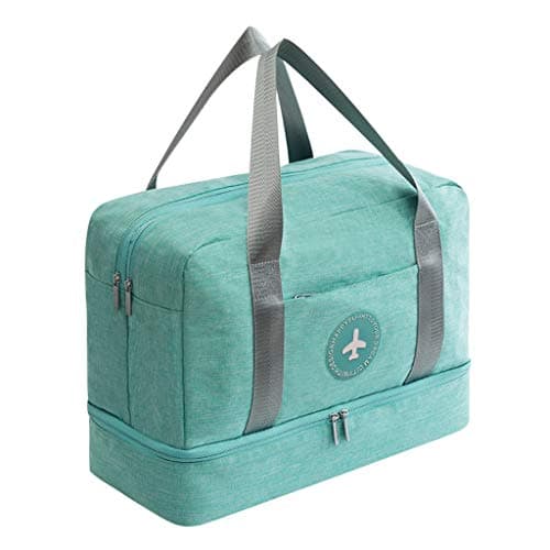 Travel Bag For Man Women Travel Carry on Luggage Dry Wet Separation Storage Bag Travel Scale Luggage Weight (Sky Blue, One Size)