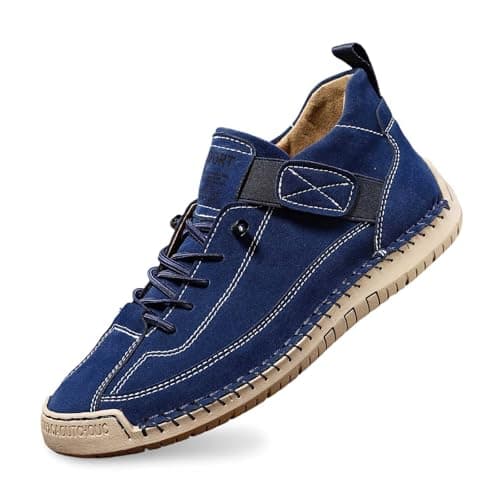 Casual Hiking Shoes for Hand Everyday - Flexible Soft Sole Comfortable Flat Slippers Breathable Design for Travel Leisure Spontaneous Activities, darkblue, 8 UK
