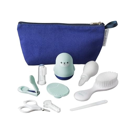 Nuby Newborn Baby Healthcare Kit with 8 Essential Grooming Items, 0M+