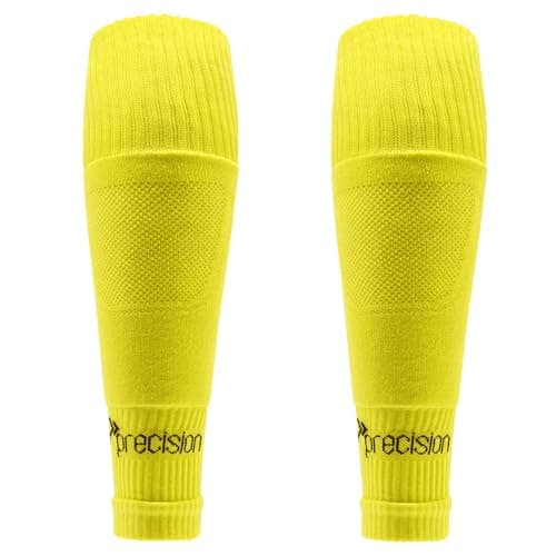 Precision Mens Plain Pro Footless Sleeve Football Socks, Yellow, 7-12 UK