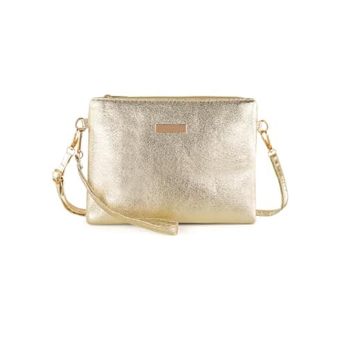 FuninCrea Small Crossbody Bags for Women Mobile Phone Bag (Gold)