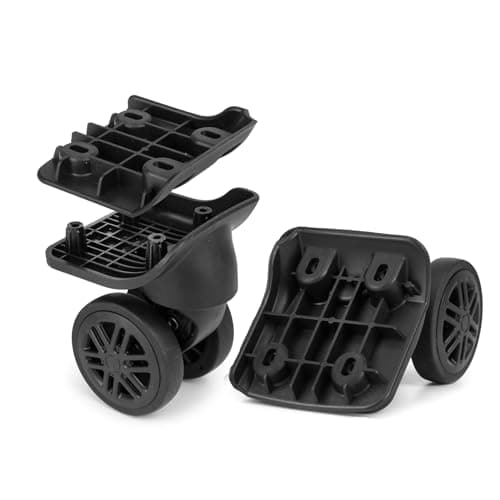 Volein 1 Pair Suitcase Wheels Replacement Luggage Wheels for Repairing Damaged Suitcase Compartment Wheels with 4 Screw Holes(V044-B, 1 Pair)
