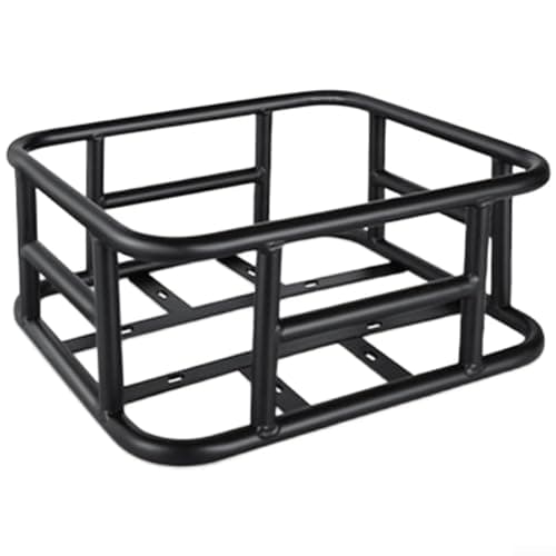 Gdfnmogo Insulated Waterproof Rear Bike Basket with for-Heavy Duty for-Metal Frame, Expandable Thermal Liner Cycling Hamper for E-Bike Grocery Pet Cargo Carrier Box(B)