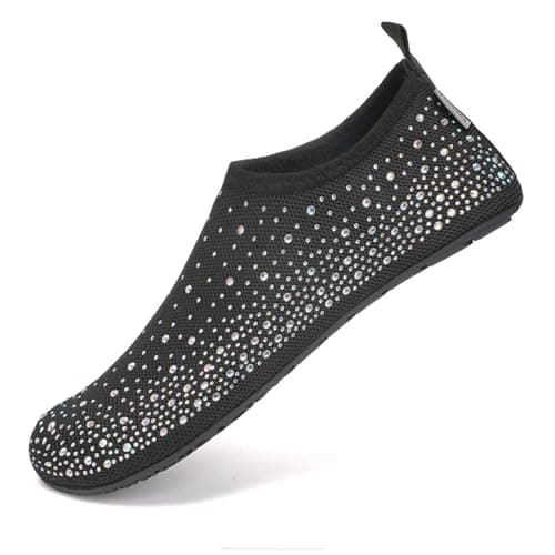 Womens Barefoot Water Shoes, Travel House Slippers for Indoor and Outdoor Aqua Socks for Beach, Swim, Surf, Yoga, Dancing, Camping Must Haves (Multicolour,6.5)
