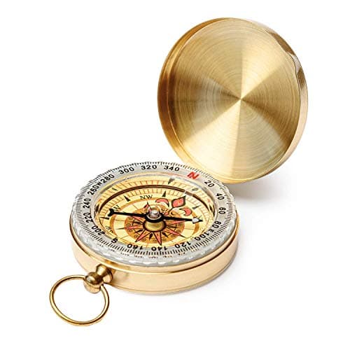 Early Buy Vintage Luminous Pocket Compass, Waterproof for Camping & Hiking