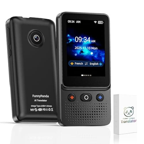 Language Translator Device, Voice Ai Translator Device T21 Wi-Fi Available, Two-Way 138 Languages 2026 Instant Translator Offline Recording Photo Translation Device for Business Travel Study