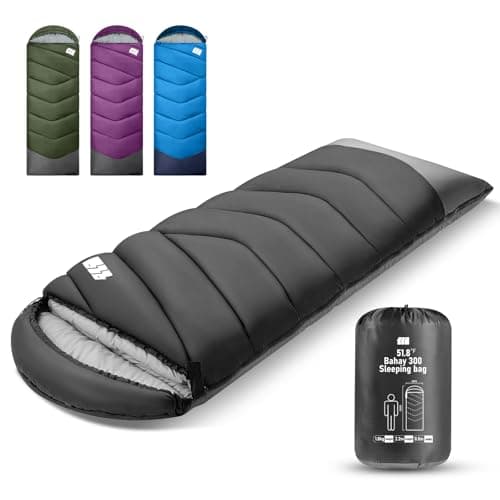 TANSTRIDER Sleeping Bags for Adults Teens, 4 Season Camping Sleeping Bag Waterproof,Machine Washable Backpacking Gear for Cool Weather,Outdoor Tent Hiking,with Compression Sack,220x80cm,1.8kg