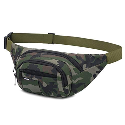Waterproof Bum Bag Waist Fanny Packs Travel Hiking Outdoor Sport Money Hip Bag Pouch Pack Holiday Running Belt (Green#1)