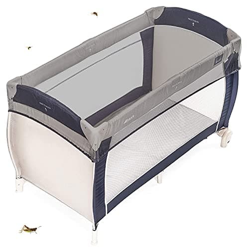 Zamboo Universal Mosquito Net for Travel Cot, Playpen, Cot Bed or Bassinet - Fine Mesh Insect Net for Baby, Toddler, Kids - Grey