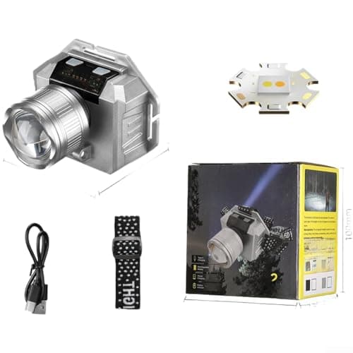 Multi-Mode LED Headlamp White Yellow Blue Light