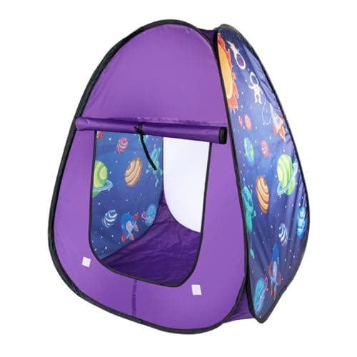 Jonuin Pop Up Play Tent, Pop Up Tents for Kids, Astronaut Spaceship Space Playhouse, Foldable Kids Tent with Carry Bag, Indoor & Outdoor Play Tents for Boys Girls Toddlers (Space)