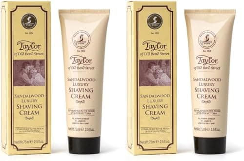 Taylor of Old Bond Street Sandalwood Shaving Cream Tube 75ml 2-Pack