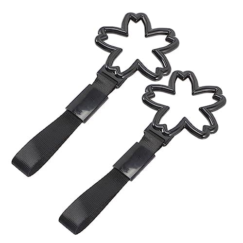 PRETYZOOM Cherry Blossom Car Warning Handle Strap 2pcs Nylon Plastic
