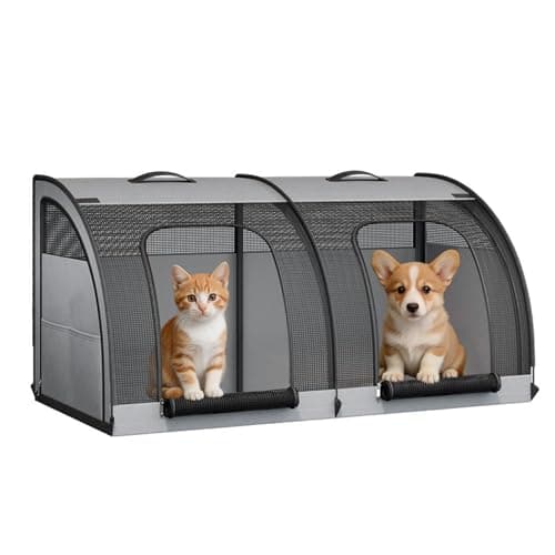 Large Pet Carriers for Car, Foldable Car Pet Seat for 2 Cats - 100×50×50cm