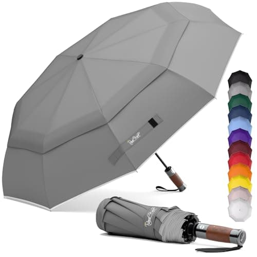 Royal Walk Folding Travel Compact Umbrella Windproof Strong for Men & Women