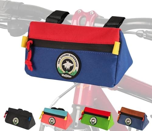 HTU Bike Handlebar Bag Kids Bicycle Front Basket Pack Waterproof Bikes Bag Mountain Bike Small Bicycle Handle Bar Bag for Boys Girls Men Women