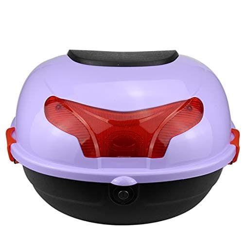 ZXCASDF Universal Motorcycle Trunk Motorcycle Tour Tail Box Tour Pack Tail Box Luggage for Harley Road Glide Honda Yamaha Cruiser,lavender
