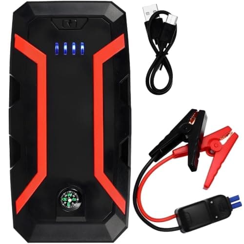 VORACIS 9000A Car Jump Starter 12V Battery Booster | Portable Car Battery Jump Starter Power Pack | USB Fast Charger | LED Light | Smart Jump Leads | Carry Case & Charging Cable