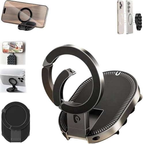 Pessrrtewg 3-in-1 Magnetic Suction Cup Phone Mount with Suction,360-Degree Rotation Adjustment,2026 New 360° Rotatable Phone Tripod Mount Magnetic Gym PhoneHolder for Cars,Offices,Gyms,and Travel