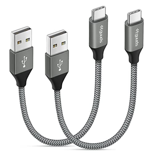 etguuds Extra Short USB C Cable 2Pack 0.15M, USB A to USB C Charger Cable