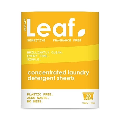Wash With Leaf Sensitive Non-Bio Laundry Detergent Sheets - 30 Washes