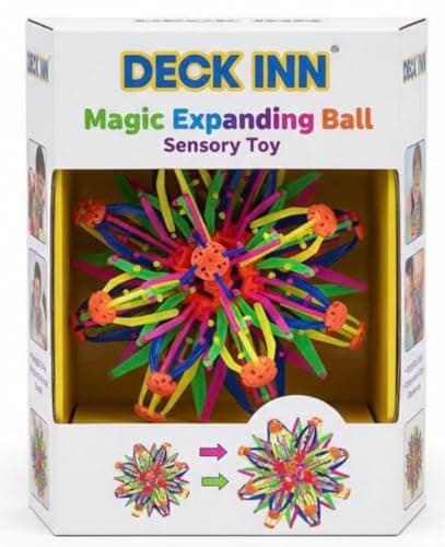 Magic Expanding Ball, Sensory Autism Transformable science Orbit Fidget Toy, Small to Big Sphere Magic Ball for Kids, Adult Novelty Stress Relief Toy (Large)