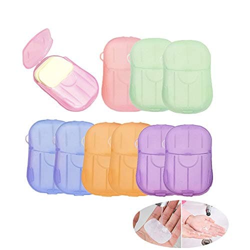 HMIEPRS 10 Pack Portable Travel Hand Soap Sheets