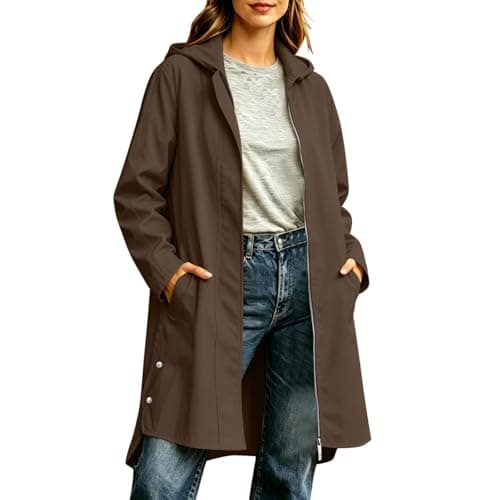 Womens Waterproof Jackets Ladies Rain Coat Lightweight Windbreaker