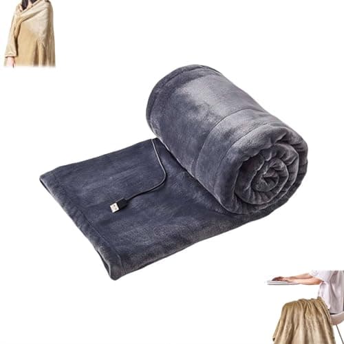 Cordless Heated Blanket,USB Rechargeable Cordless Heated Blanket, Portable USB Powered H-eated B-lanket,H-eated Throw B-lanket,Washable Electric Throw,For Family,Nap,Travel
