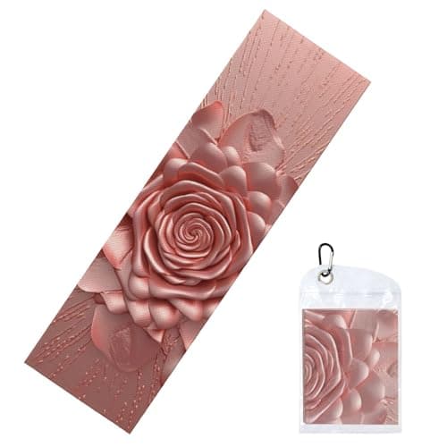 LHBWCVN Rose Gold Cooling Towel for Neck and Face 40"x12", Soft Breathable Chilly Towel, Gym Towels with Waterproof Bag & Carabiner, Cooling Rags Neck Wraps for Sports Ice Towel