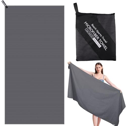 Zocipro Microfibre Beach Towel for Adults, 180x80cm with Mesh Bag