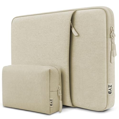 ZYB 16 Inch Laptop Sleeve Case,Shockproof Waterproof Notebook Case 16 Inch for 2021-2026 MacBook Pro 16 M5 M4 M3 M2 M1,16" Laptop Lenovo ThinkBook/IdeaPad HP Dell ASUS Acer Chromebook etc-Beige