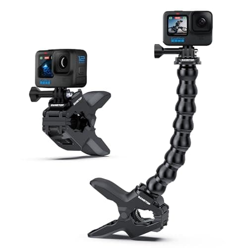 Sametop Camera Clamp Clip Mount Jaws Flex Gooseneck Accessories for GoPro