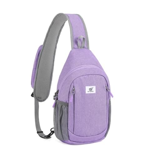 SKYSPER Sling Bag RFID Cross Body Bag Anti Theft Crossbody Backpack Travel Shoulder Daypack(Purple)