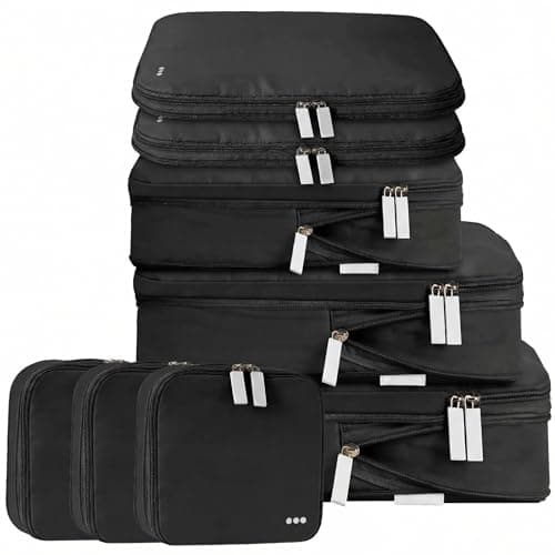 DAYGOS 8 Set Compression Packing Cubes for Backpack Suitcases