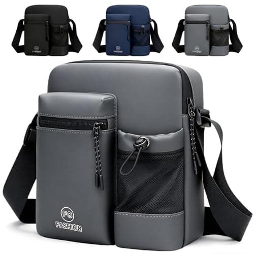 ChioSun Men's Shoulder Bag, Waterproof Water Bottle Messenger Bags(Grey)