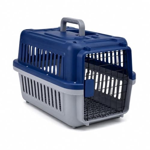 IHANA Hard Shell Cat Carrier with Secure Metal Door for Cats & Small Dogs