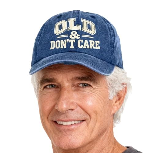 Baseball Hat Adjustable Old Dont Care Sunshade Sapphire