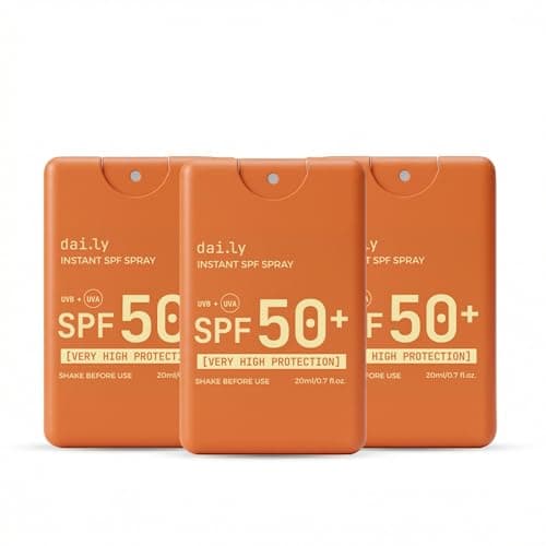 dai.ly Pack of 3 Facial Sunscreen Sprays SPF 50+ | Broad-Spectrum UVA/UVB Face Sunscreen | Pocket-sized 20ml | Pack of 3