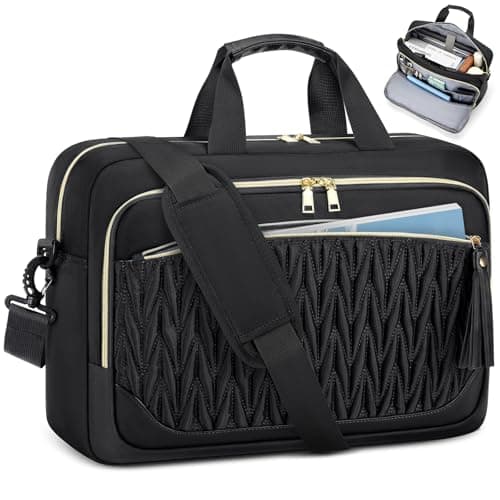 RAINSMORE 17.3 Inch Laptop Bag for Women Work Bag Large Briefcase