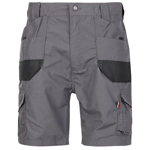 TuffStuff 827 Elite Mens Multi Tool Holster Pocket Heavy Duty Cargo Work Shorts Combat Trousers (34", Grey)