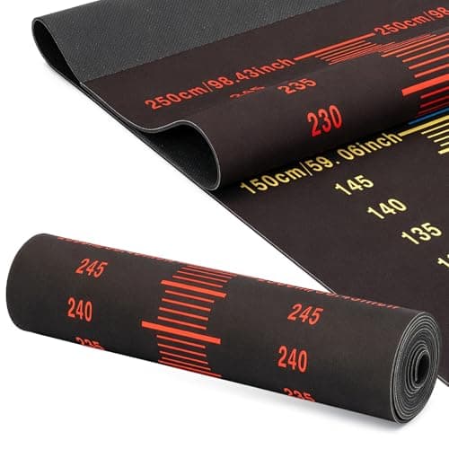 EVERGOODS Long Jump Test Board & Jump Rope Mat Heavy-Duty Double-Sided PE