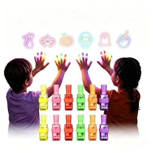 Halloween Finger Lights for Kids, 12 Pack Halloween Finger Projector Lights