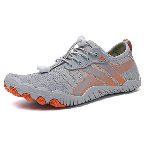 Supmix Mens Womens Water Shoes Beach Shoes Mens Womens Swim Shoes Quick Dry Barefoot Shoes Aqua Shoes Sea Shoes Surf Diving Pool Shoes for Mens Womens Gray, 7 UK