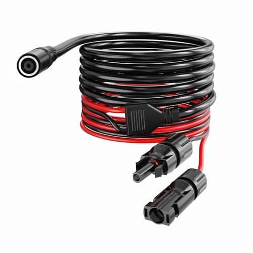 helpers lab Solar Plug to DC8020 Female Solar Powered Charging Cable Solar Panel Cable DC8020 Adapter Compatible with SolarSaga 200W Powerstation 1.8m