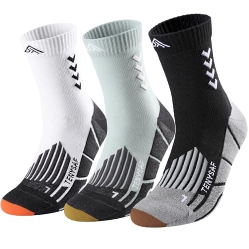 Lounwee Crew Compression Running Socks: 15-20 mmhg Arch Support Compression