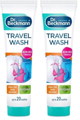 Dr. Beckmann Travel Wash | Clean laundry ON THE GO | up to 20 washes | 100ml (Pack of 2)