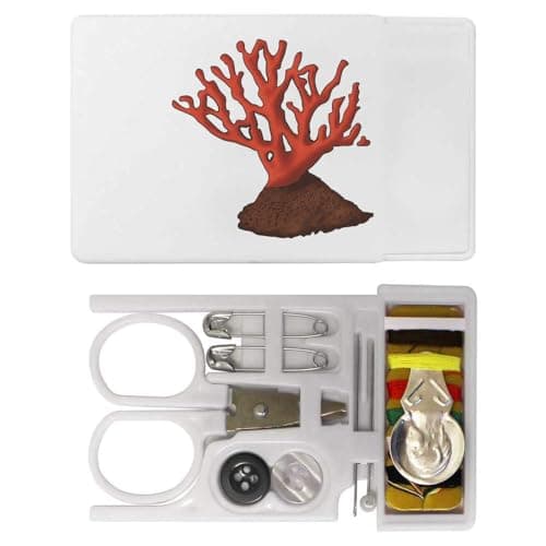 Azeeda 'Red Coral' Mini Travel Sewing Kit (SE00043634)