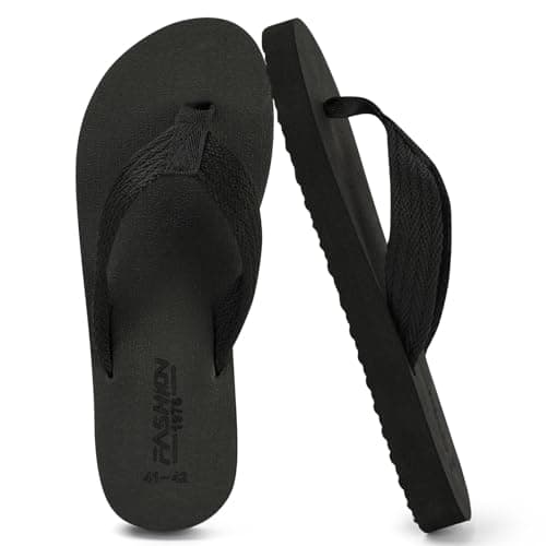 BSBUY Unisex Flip Flops Mens Flatform Beach Flip-Flop EVA Slippers Ladies Girls Yoga Mat Cushion Thong Sandals Beach Travel Platform Sandals Slip-Resistant Flat Flip Flops for Shower(UK:7.5-8.5)