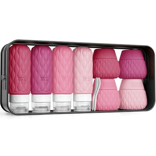 Silicone Travel Bottles & Containers Set for Shampoo and Conditioner